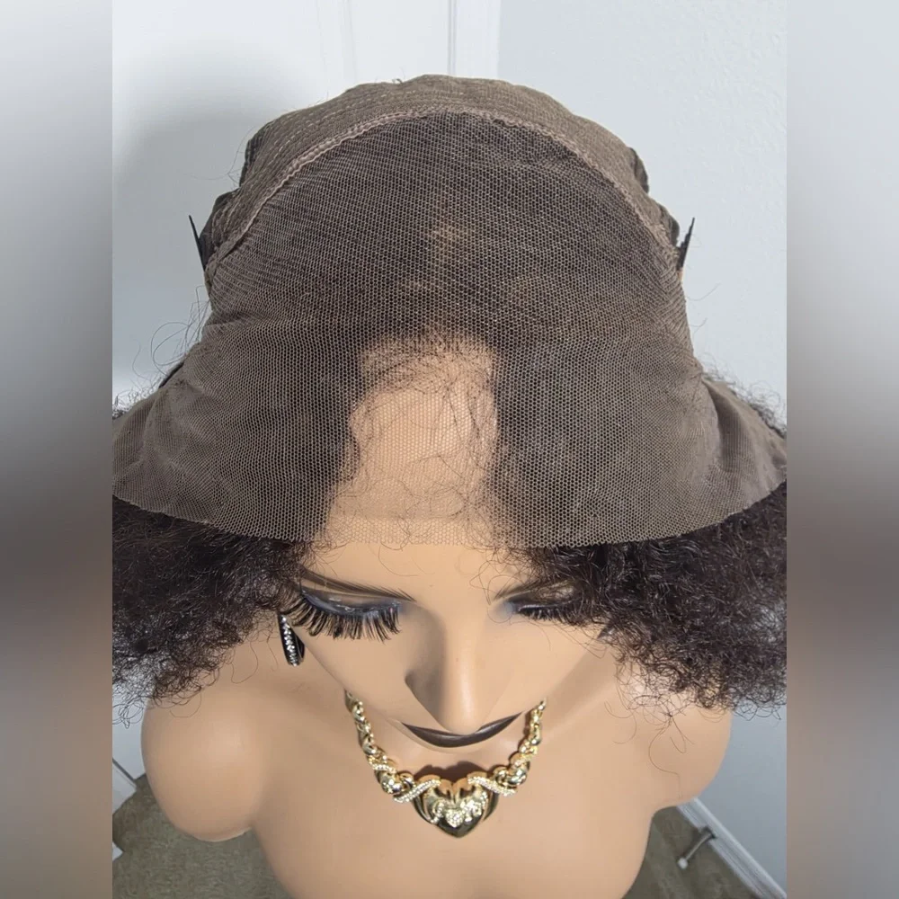 12” Kinky Curly 13x4 Lacefront Human Hair Wig - Picture 10 of 13